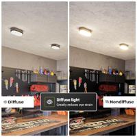 Set van 4 C-Series - LED Plafondlamp zwart ovaal - Wandlamp - Scheepslamp - IP54 - 12W - 1160lm - 4000K neutraal wit - voor binnen en buiten - thumbnail