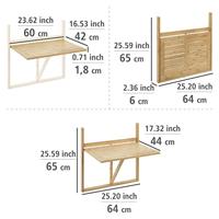 Wenko Bamboe balkon tafel Waikiki - thumbnail