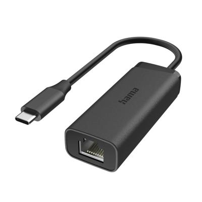Hama USB 2.0 Adapter [1x USB-C - 1x RJ45-bus] Hama Netzwerk-Adapter, USB-C-Stecker - LAN/Ethernet-Buchse, 2,5 Gigabit Ethernet