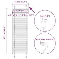 Pliss rolgordijn 45x100 cm stofbreedte 44,4 cm polyester roze - thumbnail