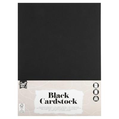 Hobbykarton craftid a4 220gr zwart 10 vel | 10 stuks