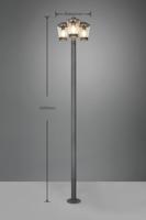 Trio TuinlantaarnCavado 3-lichts 220cm antraciet - 411060342 - thumbnail