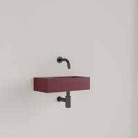 Fontein Gliss Design Nano 36x18x9 cm Zonder Kraangat Links Mat Wijn Rood - thumbnail