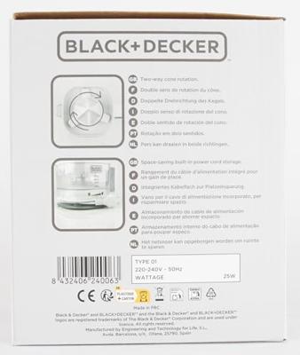 Elektrische juicer Black & Decker BXCJ25E Wit Grijs 25 W 350 ml - thumbnail