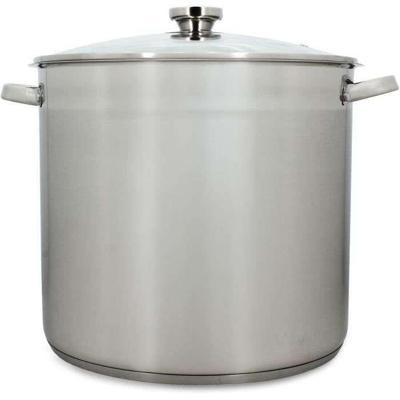 Pan met deksel - MENASTYL - 4615451 - Roestvrij staal - 17 liter - 32 cm - Geschikt voor alle kookplaten, inclusief inductie