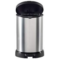 Curver DECO Bin 240568 Afvalbak 15 l (b x h x d) 303 x 448 x 268 mm Zilver, Zwart 1 stuk(s) - thumbnail