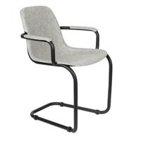 Zuiver Eetkamerstoel 'Thirsty' Met armleuning, Gerecycled PET, kleur Lichtgrijs - thumbnail