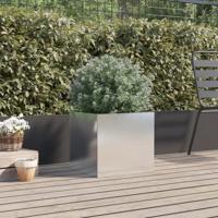 VidaXL Plantenbak 42x40x39 cm roestvrij staal zilverkleurig - thumbnail