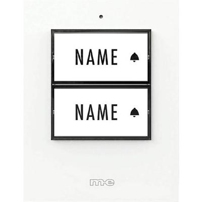 m-e modern-electronics 41357 Zender voor Draadloze deurbel Verlicht, Met naambord