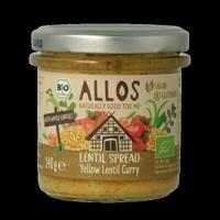 Allos Linzenspread gele curry bio 140 Gram - thumbnail