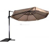 Zweefparasol Virgo 350 cm met volan taupe - thumbnail