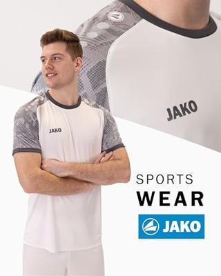JAKO 4224 Shirt Iconic Km - Wit/Zachtgrijs/Antra Light - XL
