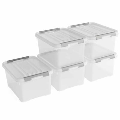 Curver 246385 Kunststofbox HANDY Gesloten, Stapelbaar (b x h x d) 400 x 200 x 290 mm Transparant 5 stuk(s) Curver 246385 Kunststofbox HANDY Gesloten, Stapelbaar (b x h x d) 400 x 200 x 290 mm Transparant 5 stuk(s)