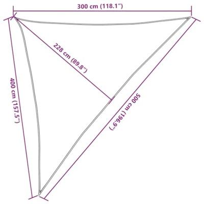 VidaXL Zonnezeil 3x4x5 m 100% polyester oxford zandkleurig