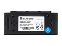 LevelOne POI-3010 PoE-adapter snel ethernet, Gigabit Ethernet 52 V/GE PoE-injectoradapter POI-301/30W PoE/zwart - thumbnail