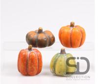 Season Inspired Decoration Pompoen polystone klein 5x5x6cm - thumbnail