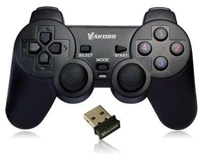 Vakoss GP-3925BK game controller Zwart RF Gamepad Analoog/digitaal PC, Playstation 3