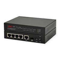 ROLINE Gigabit Ethernet Switch 6 poorten (5x 10/100/1000 + 1x SFP, 4x PoE+) - thumbnail