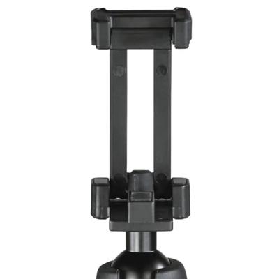 Hama Tafelstatief 1/4 inch Werkhoogte: 16 - 19 cm Zwart Kogelkop, Waterpas, Incl. smartphonehouder