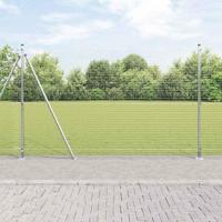 VidaXL Afrasteringspaal zilver 10 x 1,5 m (25 x 25 mm gaas) staal - thumbnail
