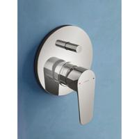 Inbouw Douchemengkraan Hotbath Gringo 1-hendel Automatische Omstelinrichting Chroom - thumbnail