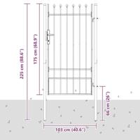 Hekpoort Grijs 100 x 175 cm Poedercoated staal - thumbnail