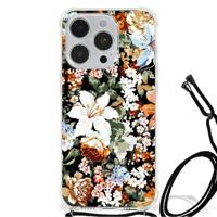 Case voor iPhone 14 Pro Max Dark Flowers - thumbnail