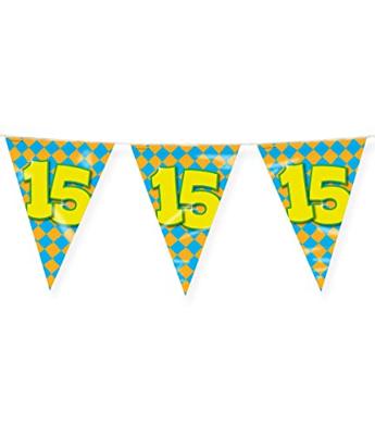 Happy Verjaardag Vlaggenlijn 15 Jaar (10m)