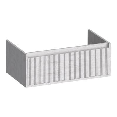 Brauer Hope Wavy - Onderkast - 80 cm - met 1 Softclose Lade Greeploos en 1 Sifon Uitsparing - Forest Seashell