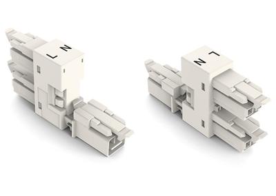 WAGO Net-H-splitter [Netstekker - Netbus, Netbus] Totaal aantal polen: 2 Wit 1 stuk(s)
