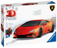 Ravensburger 3d puzzel lamborghini huracan evo arancio, 108st. - thumbnail