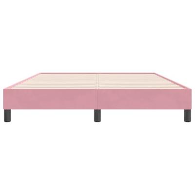 Boxspring zonder matras fluweel roze 140x220 cm Boxspring zonder matras fluweel roze 140x220 cm