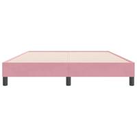 Bedframe zonder matras 160x220 cm fluweel roze - thumbnail