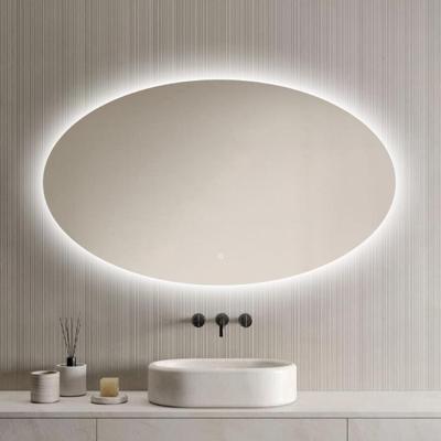 LoXa - Badkamerspiegel Rondo met LED 120x70cm - Rond Design - Randverlichting - Dimbaar - Anti-condens - Geheugenfunctie - Touchbediening - Energiezuinig