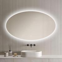 LoXa - Badkamerspiegel Rondo met LED 120x70cm - Rond Design - Randverlichting - Dimbaar - Anti-condens - Geheugenfunctie - Touchbediening - Energiezuinig - thumbnail