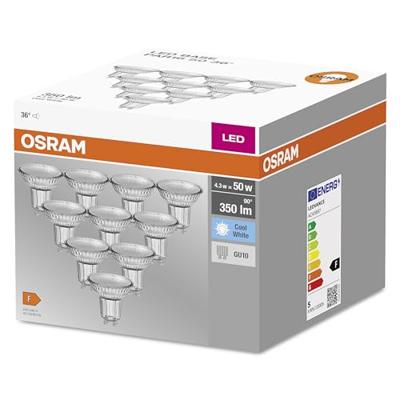 OSRAM HOMELIGHTING 4058075036703 LED-lamp Energielabel F (A - G) GU10 Reflector 4.3 W = 50 W Neutraalwit (Ø x h) 50 mm x 50 mm 10 stuk(s)