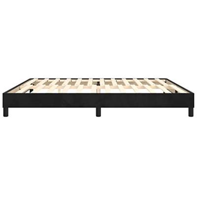 Bedframe zonder matras 200x200 cm fluweel zwart