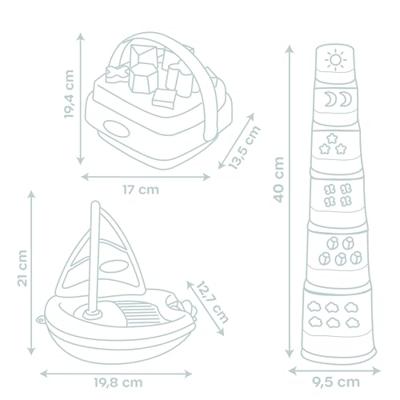 Little Smoby - Ontwaken en badbox - 3 ontwakingsspellen - Vanaf 12 maanden - Made in France
