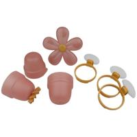 Little Dutch Badwand Bekers Bloem Roze - thumbnail