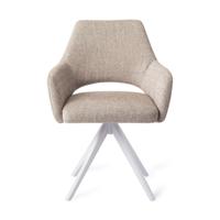 Jesper Home Eetkamerstoel 'Yanai' Turn White, Draaibaar, kleur Biscuit Beach - thumbnail