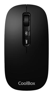 Wireless muis CoolBox Ratón W02-IA Zwart 1600 dpi - thumbnail