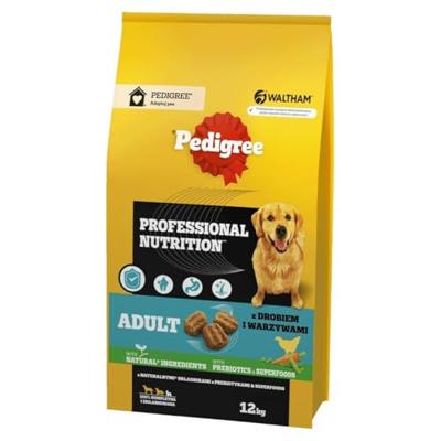 PEDIGREE Professional Nutrition Adult with poultry and vegetables, medium and large breeds - droog hondenvoer - 12kg PEDIGREE Professional Nutrition Adult with poultry and vegetables, medium and large breeds - droog hondenvoer - 12kg