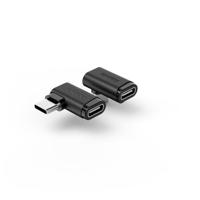 Hama usb-c-hoekadapter 90° usb 3.2 gen2 10 gbit/s 5 a 240 w set van 2 - thumbnail