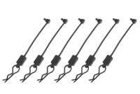 Team Corally - Body Clip Retainer w/ Body clip - Black - 6pcs (C-00180-614) - thumbnail