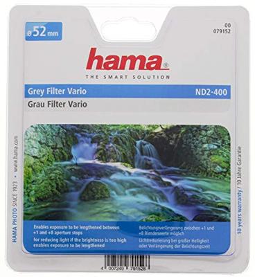 Hama Neutral-Density Variabel Grijs Filter ND2-400 52mm