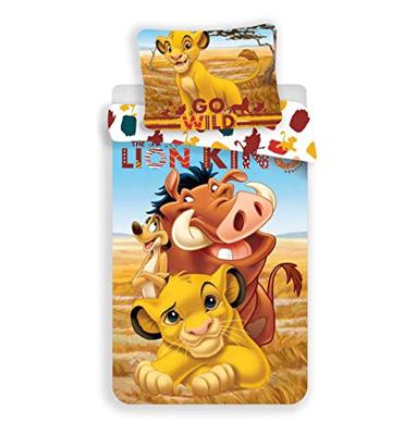 Disney The Lion King Dekbedovertrek Simba Timon en Pumba - 140 x 200 cm