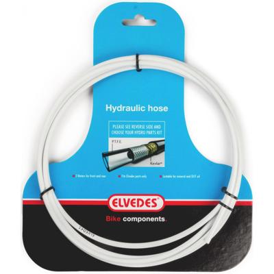 Hydraulische leiding Elvedes met PTFE voering en kevlar protectie - wit (3 meter op kaart)