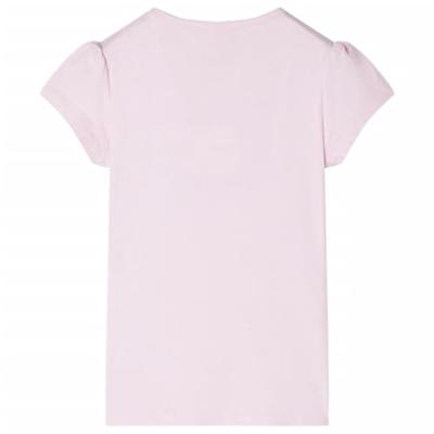 Kindershirt met kapmouwen 116 zachtroze Kindershirt met kapmouwen 116 zachtroze