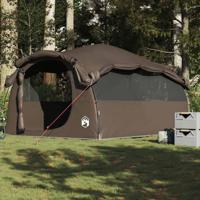 VidaXL Tunneltent 6-persoons waterdicht bruin - thumbnail