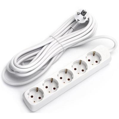 Witte Stekkerdoos 3680W met 5 Stopcontacten en 5m Kabel | Nederland
